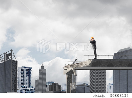 Man in suit looking up for new ideas. Man in suit looking up for new ideas. 36308132