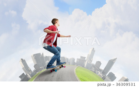 Guy on skateboard 36309531