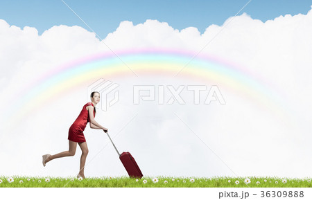 Woman in red 36309888