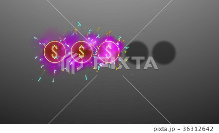 Three Dollar Symbols Illustration 36312642
