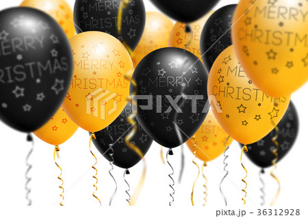 Bright gold and black balloons 2018, Christmas Bright gold and black balloons 2018, Christmas 36312928