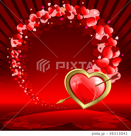 Red background with set hearts Red background with set hearts 36313041