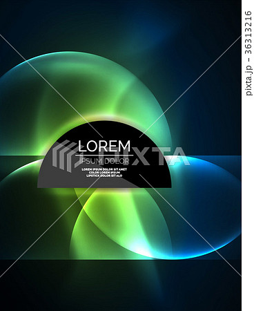 Neon glowing glass transparent circles, background Neon glowing glass transparent circles, background 36313216