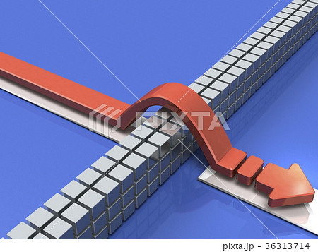 障害物を乗越えるコンセプトイメージ 障害物を乗越えるコンセプトイメージ 36313714