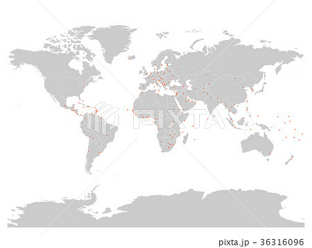 Vector political map of World with capital cities Vector political map of World with capital cities 36316096