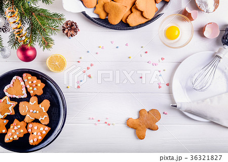 Christmas homemade gingerbread cookies  36321827