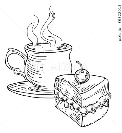 Cup of Tea and Cake Vintage Retro Style 36322013