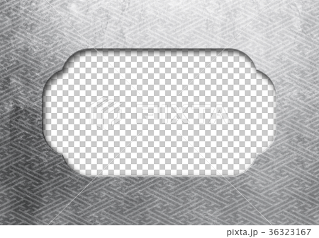 Frame silver _ Saaya shape (background material) _ transparent 36323167