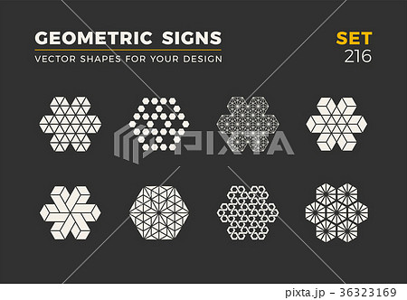 Set of eight minimalistic trendy shapes. Stylish Set of eight minimalistic trendy shapes. Stylish 36323169
