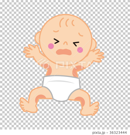 おむつ被れで泣く赤ちゃん 36323444
