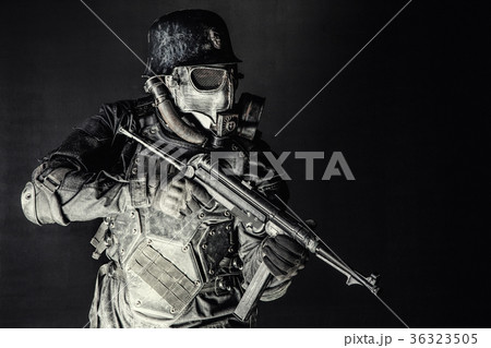 Futuristic nazi soldier studio shot Futuristic nazi soldier studio shot 36323505