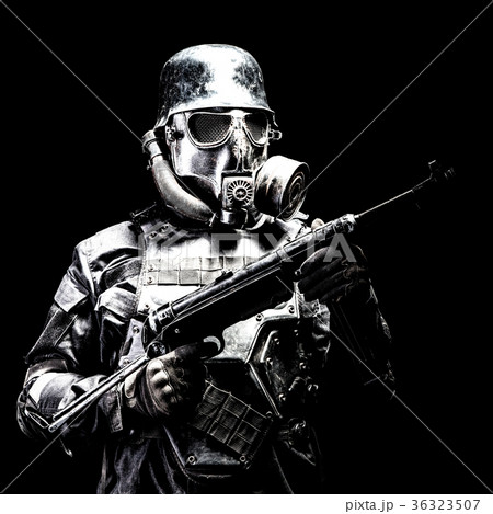 Futuristic nazi soldier studio shot 36323507