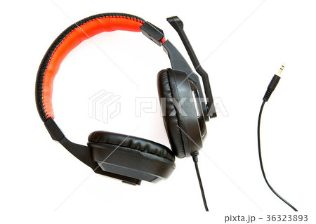 Pair of headphones on white background 36323893