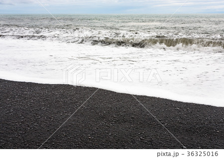 ocean waves on Reynisfjara Beach in Iceland 36325016