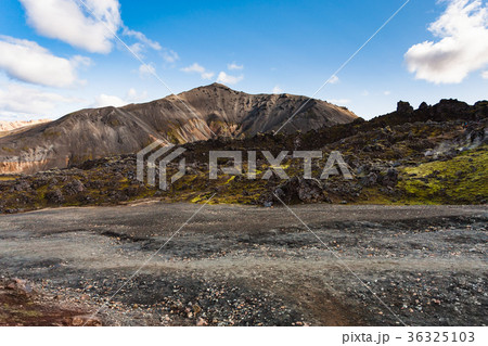 volcanic ground near Laugahraun field in Iceland 36325103
