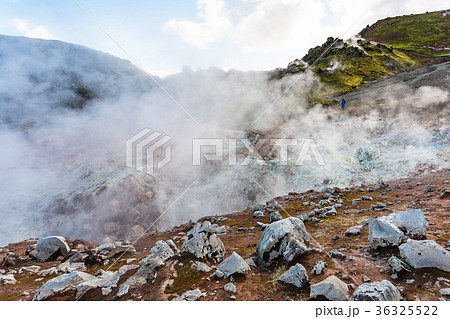 hot springs in Landmannalaugar are in Iceland 36325522