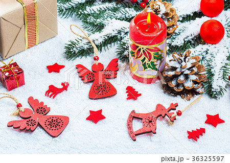 Christmas background with Christmas tree branches 36325597