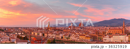Famous view of Florence at gorgeous sunset, Italy Famous view of Florence at gorgeous sunset, Italy 36325919