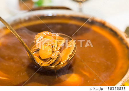 Closeup on delicious braised abalone scooped out Closeup on delicious braised abalone scooped out 36326833