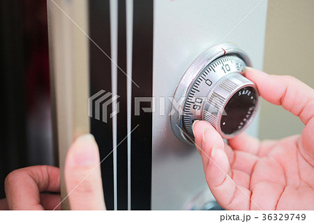 Safe lock code on safety box bank. 36329749