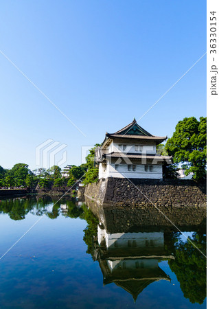 江戸城　巽櫓と桔梗門と堀その３（縦） 36330154