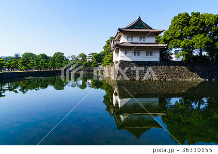 江戸城　巽櫓と桔梗門と堀その４（横） 36330155