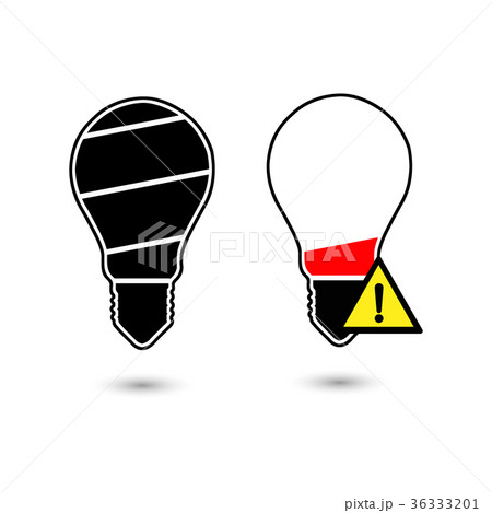 black bulb light in the shape of battery icon black bulb light in the shape of battery icon 36333201