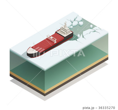 Icebreaker Ship Afloat Isometric Model 36335270