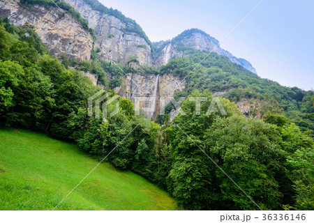 Fantastic cascade waterfall Seerenbach Falls Fantastic cascade waterfall Seerenbach Falls 36336146