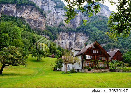 Fantastic landscape with a hut 36336147