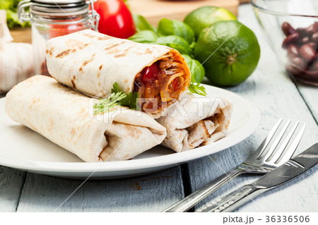 Mexican burritos on a plate Mexican burritos on a plate 36336506