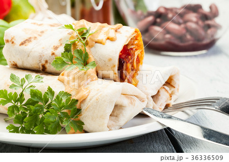Mexican burritos on a plate Mexican burritos on a plate 36336509