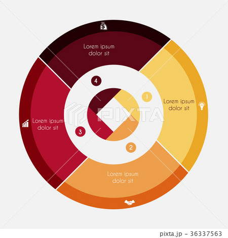 Pie chart for presentations with 4 options Pie chart for presentations with 4 options 36337563