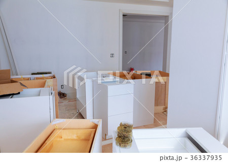 Interior design construction of a kitchen 36337935