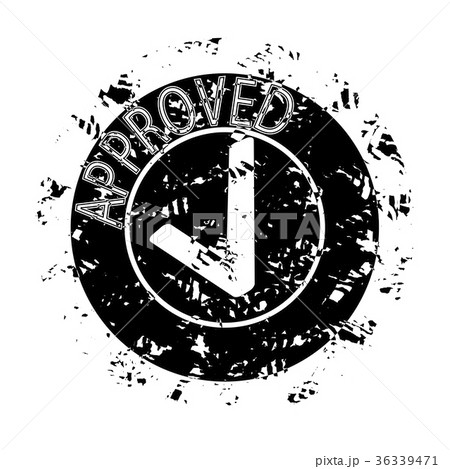 Texture approved stamp print grunge 36339471