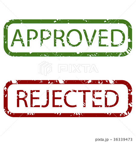 Approved and rejected stamp texture colored 36339473