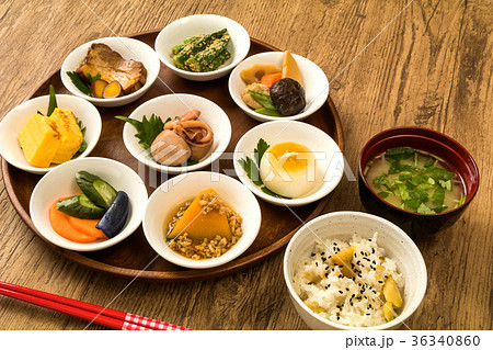 ごはんとおかずいろいろ　Side dishes of rice japanese food 36340860