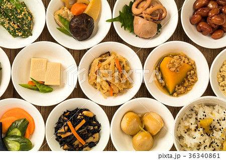 ごはんとおかずいろいろ　Side dishes of rice japanese food 36340861