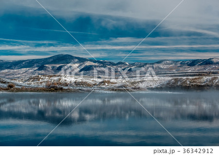 Winter landscape with Wolford Mountain Reservoir 36342912