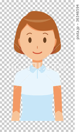 白い制服を着た女性看護師が立っている 36346594