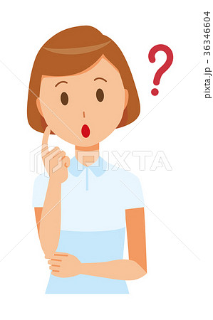 白い制服を着た女性看護師が考えている 36346604