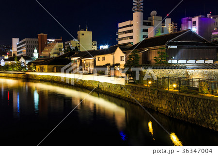 出島と出島表門橋の夜景 長崎 出島と出島表門橋の夜景 長崎 36347004