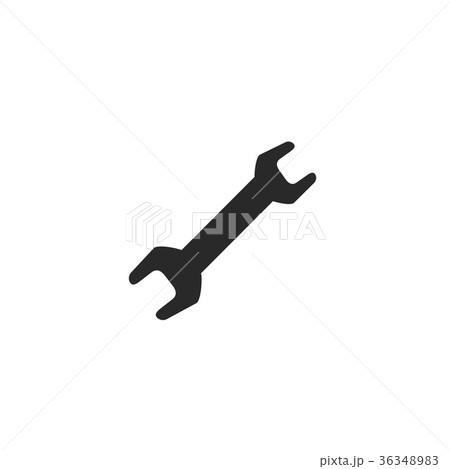 Wrench icon vector illustration isolated on white Wrench icon vector illustration isolated on white 36348983