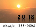 2018 on sunset background 36349698