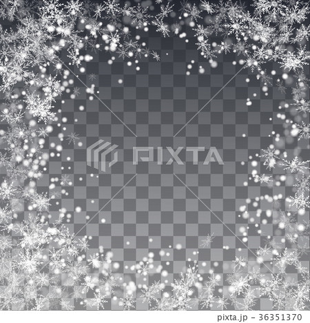 Falling snow on a transparent background. Falling snow on a transparent background. 36351370