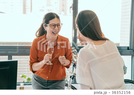 three businesswomen enjoy the girls talk three businesswomen enjoy the girls talk 36352156
