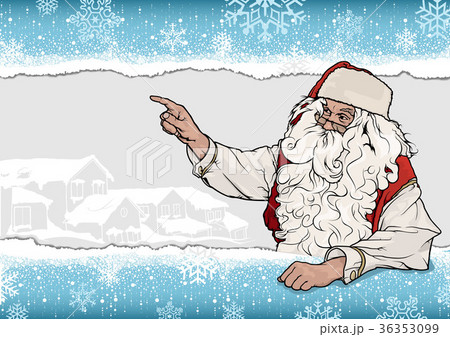 Snowflake Background with Santa Claus 36353099