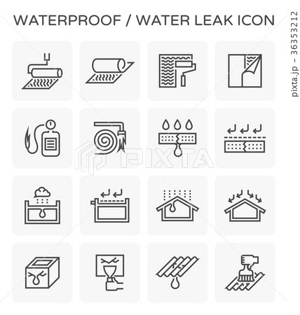 waterproof water leak icon 36353212