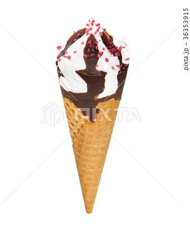 Ice cream cone isolated on white background Ice cream cone isolated on white background 36353915