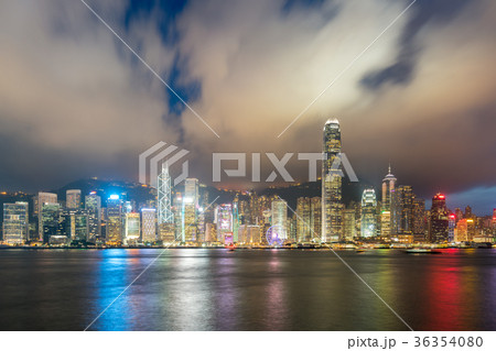 Night view of Victoria Harbour in Hong Kong. Asia. Night view of Victoria Harbour in Hong Kong. Asia. 36354080